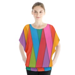 Colorful Lines Pattern Blouse