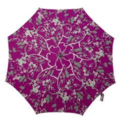 Floral Pattern Background Hook Handle Umbrellas (medium)