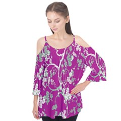 Floral Pattern Background Flutter Tees