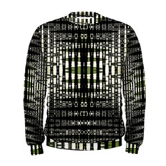 Interwoven Grid Pattern In Green Men s Sweatshirt by Simbadda