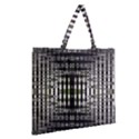 Interwoven Grid Pattern In Green Zipper Large Tote Bag View2