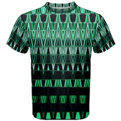 Green Triangle Patterns Men s Cotton Tee