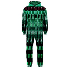 Green Triangle Patterns Hooded Jumpsuit (men)  by Simbadda