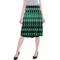 Green Triangle Patterns Midi Beach Skirt