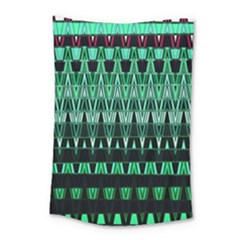 Green Triangle Patterns Small Tapestry