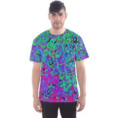 Green Purple Pink Background Men s Sport Mesh Tee