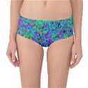 Green Purple Pink Background Mid-Waist Bikini Bottoms View1