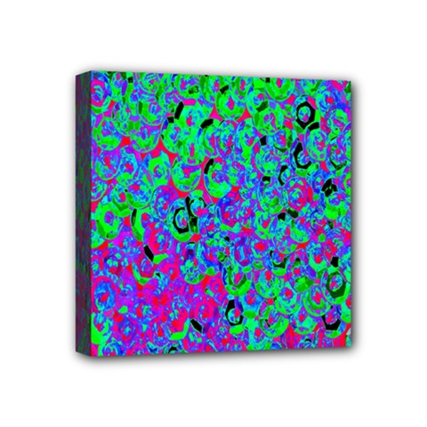 Green Purple Pink Background Mini Canvas 4  X 4 