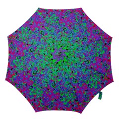 Green Purple Pink Background Hook Handle Umbrellas (medium)