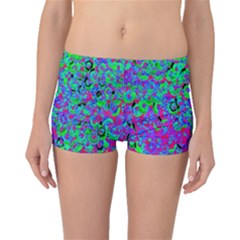 Green Purple Pink Background Boyleg Bikini Bottoms by Simbadda