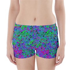 Green Purple Pink Background Boyleg Bikini Wrap Bottoms by Simbadda