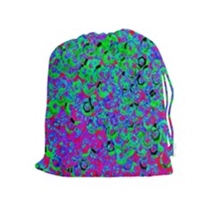 Green Purple Pink Background Drawstring Pouches (extra Large)