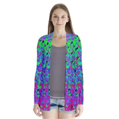 Green Purple Pink Background Cardigans