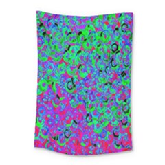 Green Purple Pink Background Small Tapestry