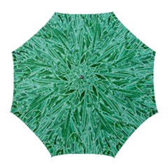 Green Background Pattern Golf Umbrellas by Simbadda