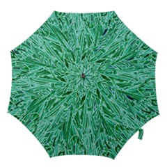 Green Background Pattern Hook Handle Umbrellas (small)