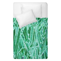 Green Background Pattern Duvet Cover Double Side (single Size)