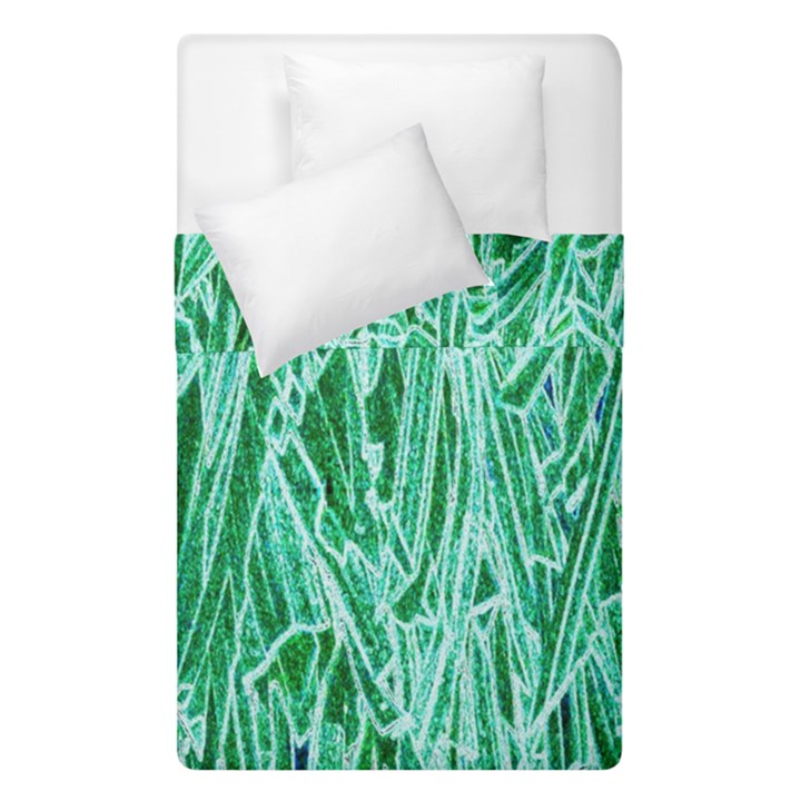 Green Background Pattern Duvet Cover Double Side (Single Size)