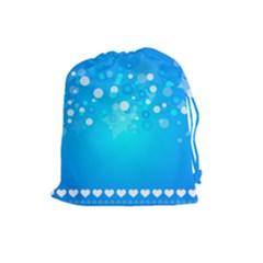 Blue Dot Star Drawstring Pouches (large) 