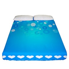 Blue Dot Star Fitted Sheet (queen Size)