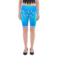 Blue Dot Star Yoga Cropped Leggings by Simbadda