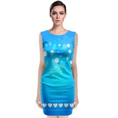 Blue Dot Star Classic Sleeveless Midi Dress by Simbadda