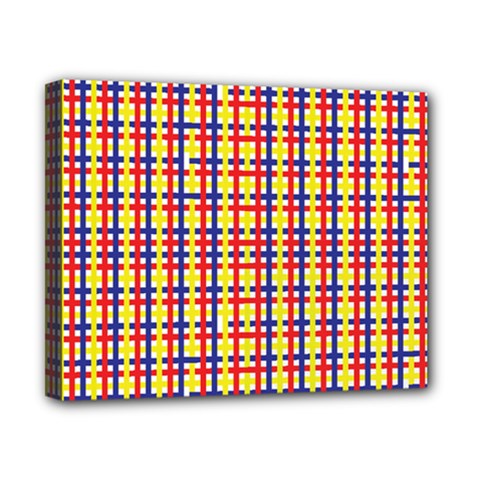 Yellow Blue Red Lines Color Pattern Canvas 10  X 8  by Simbadda