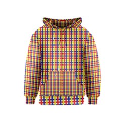 Yellow Blue Red Lines Color Pattern Kids  Zipper Hoodie