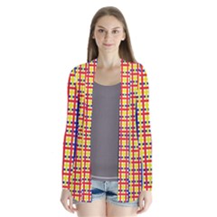 Yellow Blue Red Lines Color Pattern Cardigans by Simbadda