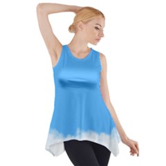 Blue Sky Clouds Day Side Drop Tank Tunic