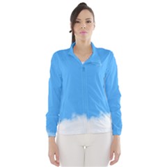 Blue Sky Clouds Day Wind Breaker (women)