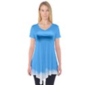 Blue Sky Clouds Day Short Sleeve Tunic  View1