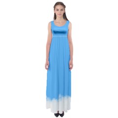 Blue Sky Clouds Day Empire Waist Maxi Dress