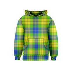 Spring Plaid Yellow Kids  Pullover Hoodie