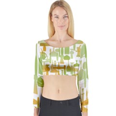 Angerine Blenko Glass Long Sleeve Crop Top