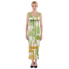 Angerine Blenko Glass Fitted Maxi Dress