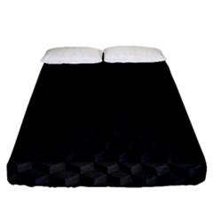 Pattern Dark Texture Background Fitted Sheet (queen Size) by Simbadda