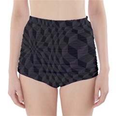 Pattern Dark Texture Background High-waisted Bikini Bottoms