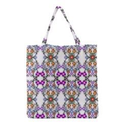 Floral Ornament Baby Girl Design Grocery Tote Bag