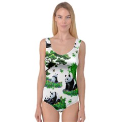 Cute Panda Cartoon Princess Tank Leotard 