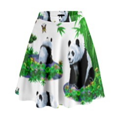 Cute Panda Cartoon High Waist Skirt