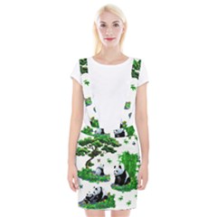 Cute Panda Cartoon Suspender Skirt by Simbadda