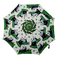 Cute Panda Cartoon Hook Handle Umbrellas (large) by Simbadda