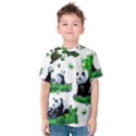 Cute Panda Cartoon Kids  Cotton Tee View1