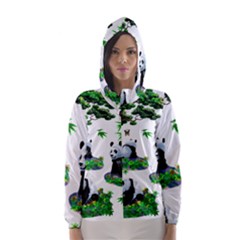 Cute Panda Cartoon Hooded Wind Breaker (women)