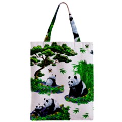 Cute Panda Cartoon Zipper Classic Tote Bag