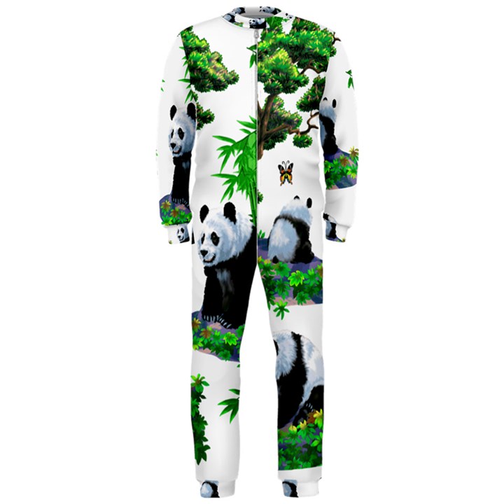 Cute Panda Cartoon OnePiece Jumpsuit (Men) 