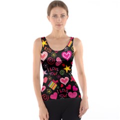 Love Hearts Sweet Vector Tank Top