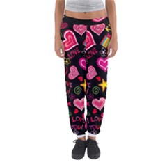 Love Hearts Sweet Vector Women s Jogger Sweatpants