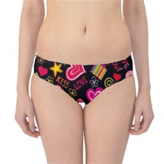 Love Hearts Sweet Vector Hipster Bikini Bottoms